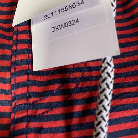 MAAMGIC Men’s Large Swim Trunks Shorts Red Striped 7" Inseam  Mesh Lining  NWT - Picture 5 of 13